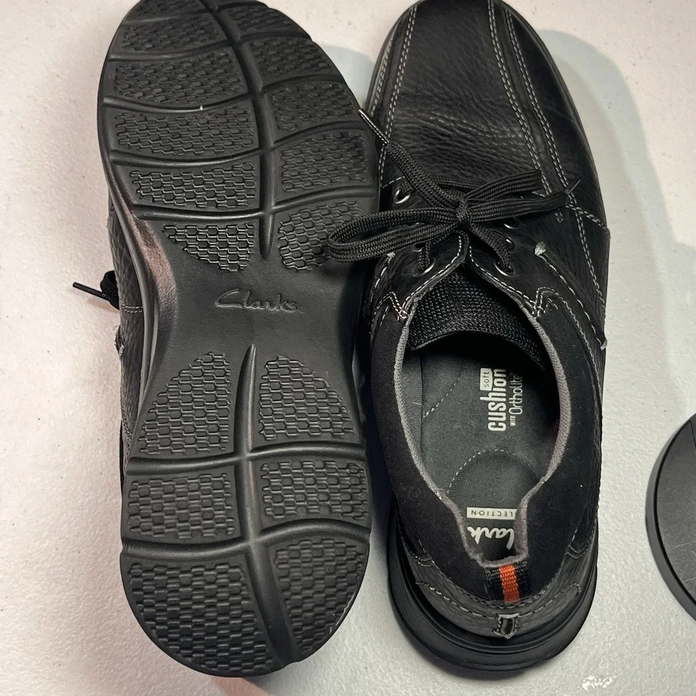 Clark's Men's Casual‎ Cushion With Ortholite Mens Shoes Size 11.5 Black EUC